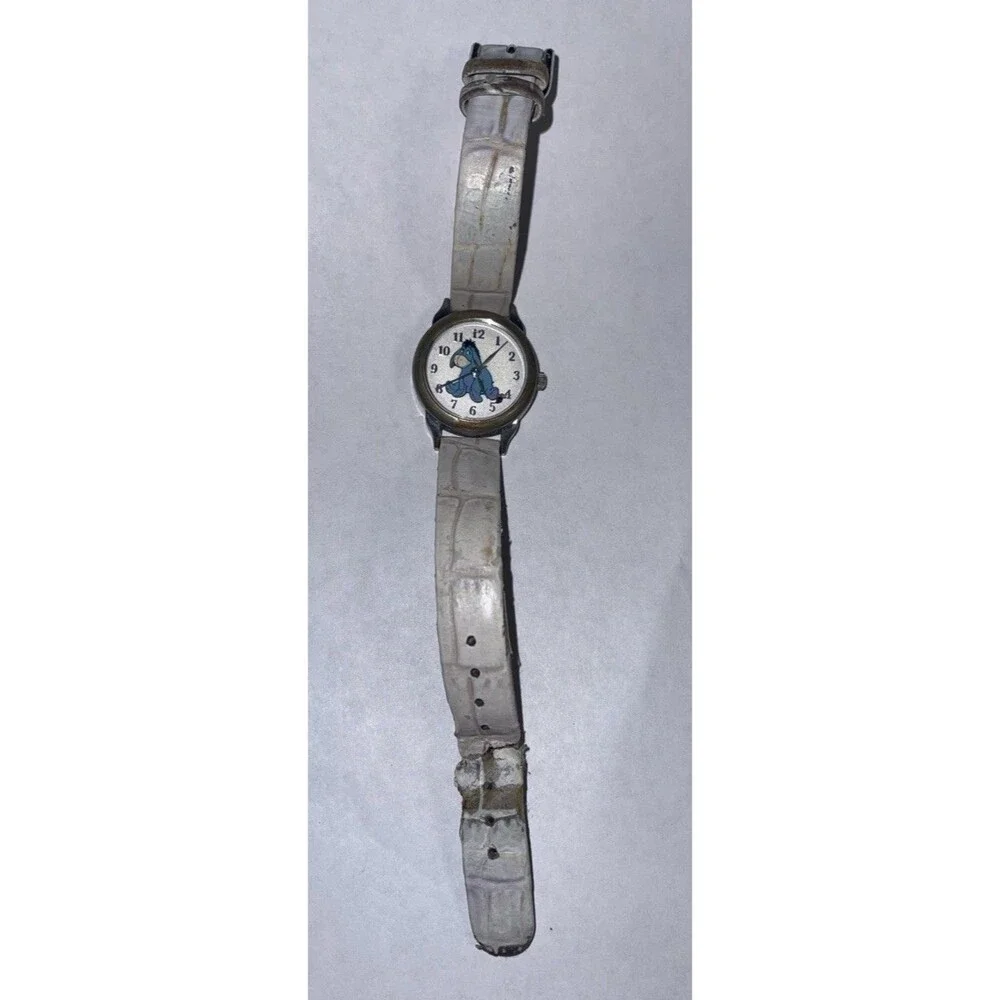 Disney Eeyore Precision Quartz Japan Movement Wristwatch White Band *For Parts*
